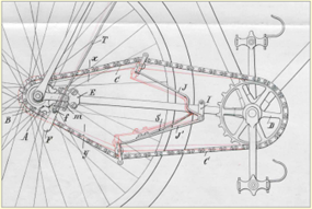 drawing of bicycle derailleurs