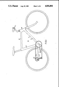 patent illustration of a bicycle